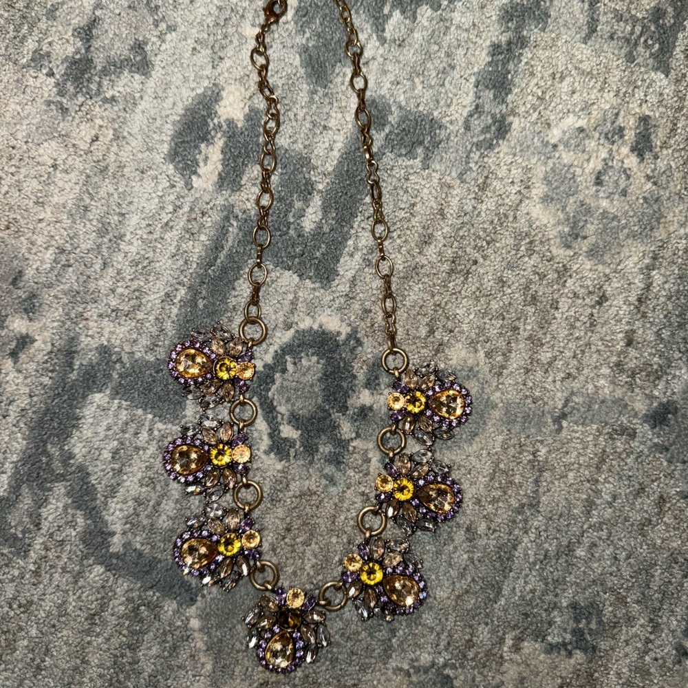 Elegant Gold and Purple Necklace